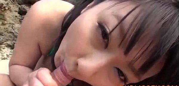  Mayuka Akimoto  blows tasty dick in POV outdoor